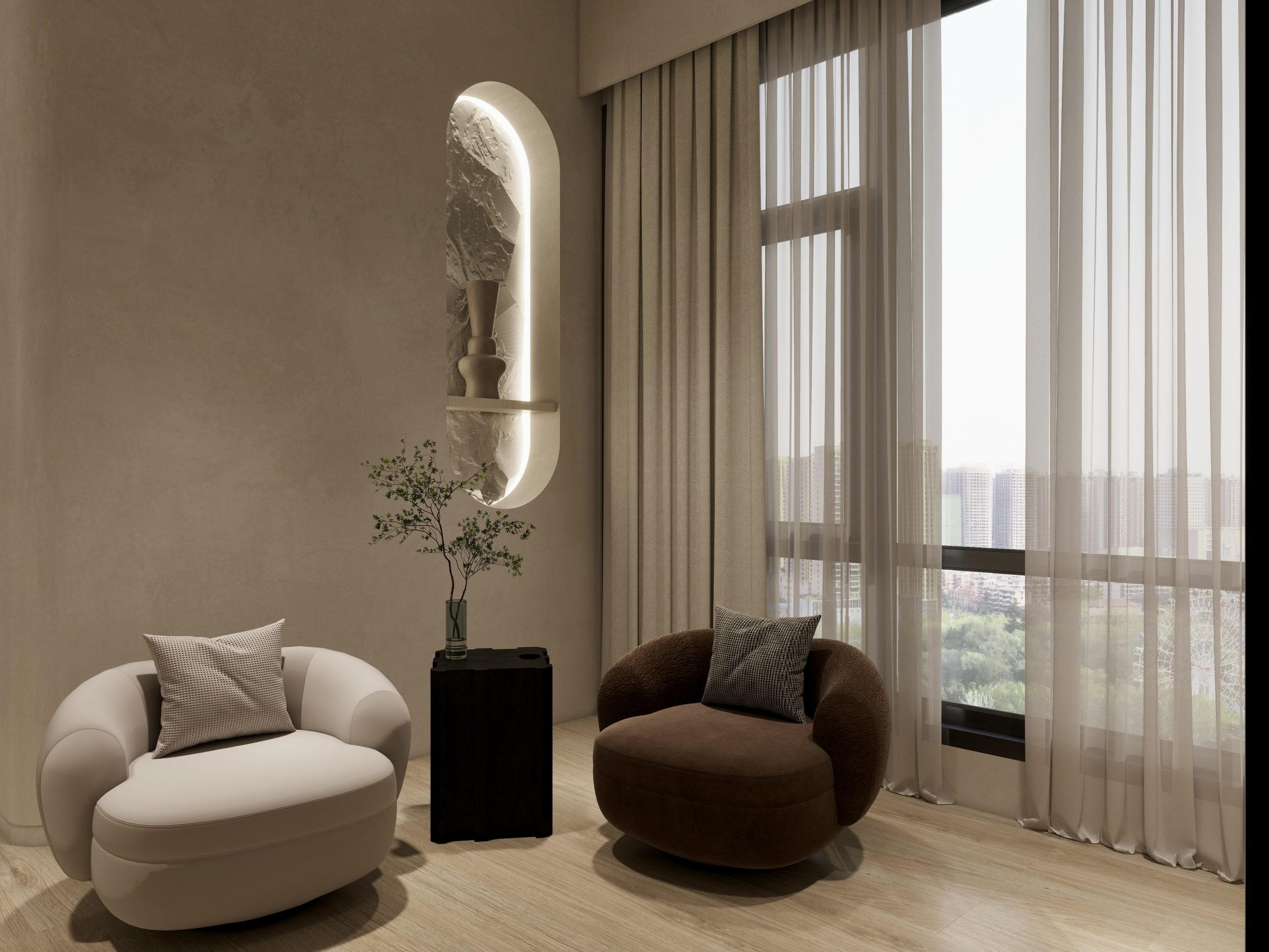 Wabi-Sabi Interior Design, Cream Theme, Singapore renovations