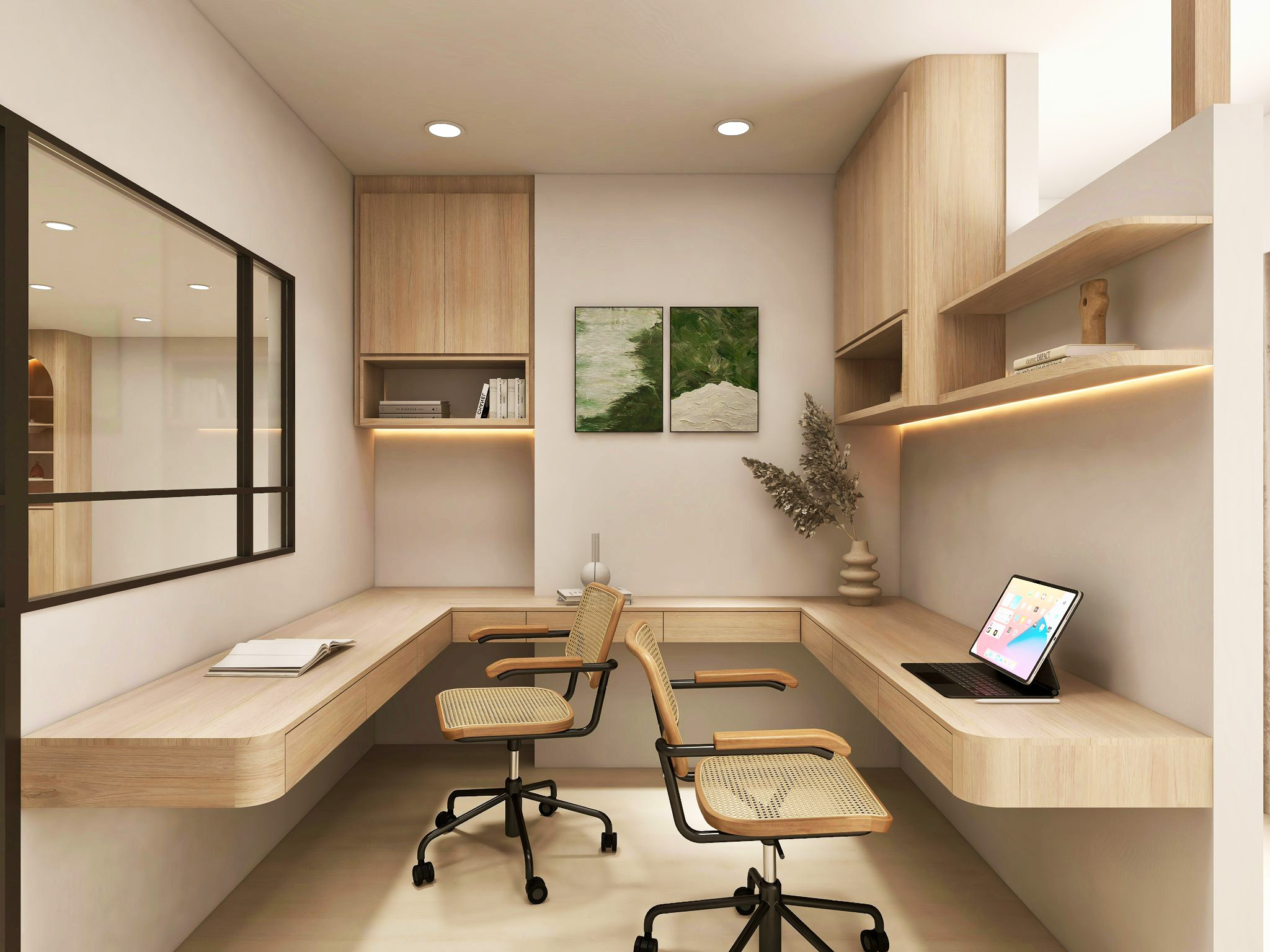 wabi sabi interior design singapore showcase, study