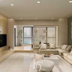 Wabi Sabi Interior Design for HDB or Condo Showcase 1 Living Room