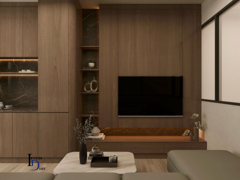 modern wabi sabi, living room